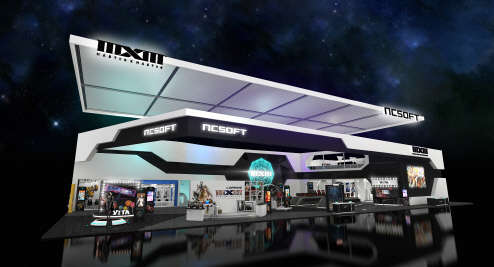 부산 벡스코에 설치된 엔씨소프트의 전시 부스<엔씨소프트 제공>